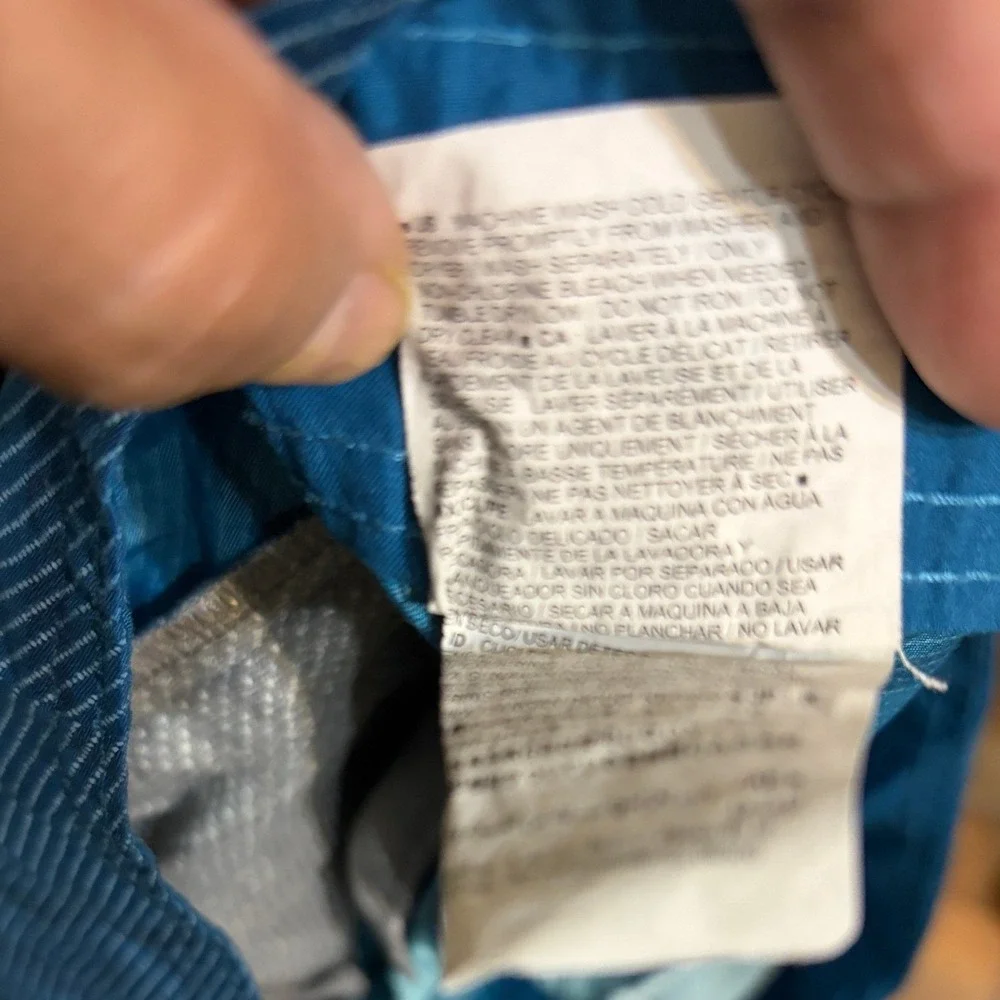 Old Navy Mens Blue Ombre Windowpane Check Board Shorts Swim Trunks Medium Velcro